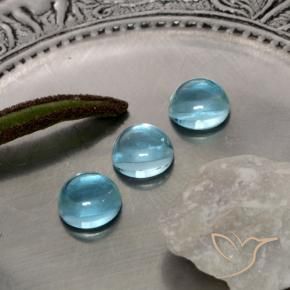 Gemas de Apatito Azul verdoso natural de 2.05 ct, Redondo, Transparente