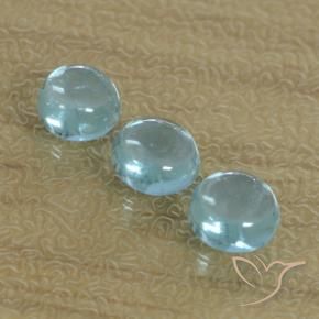 Gemas de Apatito Azul verdoso natural de 1.60 ct, Redondo, Transparente