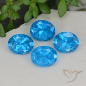 Gemas de Apatito Azul natural de 1.64 ct, Ovalada, VS-SI