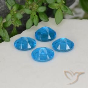 Gemas de Apatito Azul natural de 1.64 ct, Ovalada, VS-SI