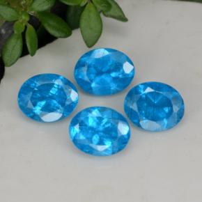 Gemas de Apatito Azul natural de 1.61 ct, Corte Óvalo, VS-SI