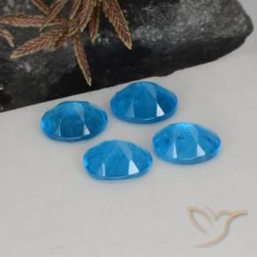 Gemas de Apatito Azul intenso natural de 1.45 ct, Ovalada, VS-SI