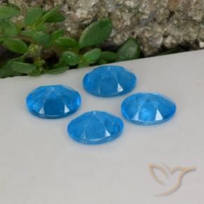 Gemas de apatita azul natural de 1,44 ct, corte óvalo, VS-SI