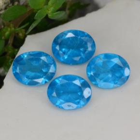 Gemas de Apatito Azul natural de 1.52 ct, Corte Óvalo, VS-SI