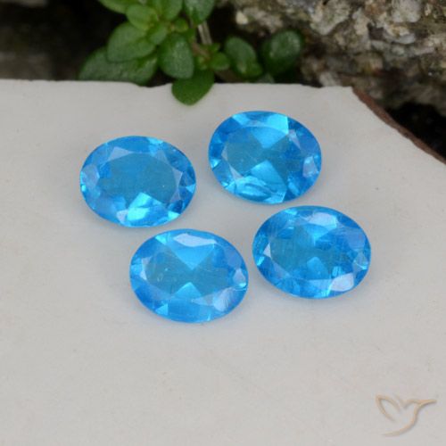 1.21ctw Natural Azul Apatito, Ovalada, VS-SI