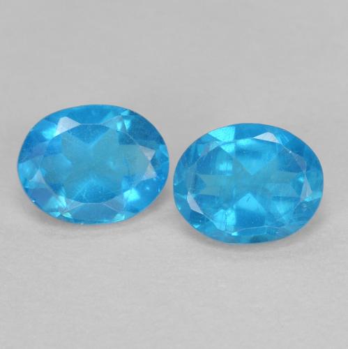 Gemas de apatita azul natural de 0,72 ct, corte óvalo, VS-SI