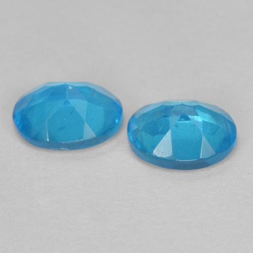 Gemas de apatita azul natural de 0,72 ct, corte óvalo, VS-SI