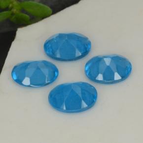 Gemas de Apatito Azul intenso natural de 1.25 ct, Corte Óvalo, VS-SI