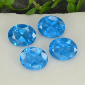 Gemas de Apatito Azul intenso natural de 1.44 ct, Corte Óvalo, VS-SI