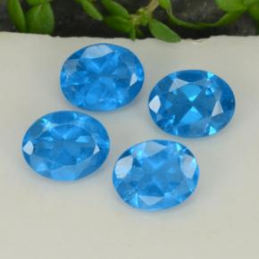 Gemas de Apatito Azul intenso natural de 1.44 ct, Corte Óvalo, VS-SI