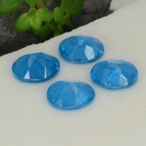 Gemas de Apatito Azul intenso natural de 1.34 ct, Corte Óvalo, VS-SI