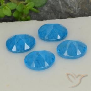 Gemas de Apatito Azul intenso natural de 1.52 ct, Ovalada, VS-SI