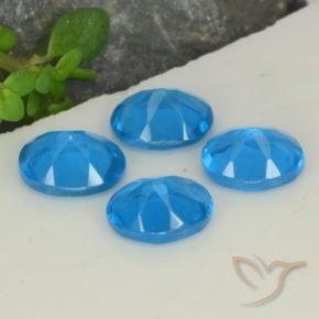 Gemas de Apatito Azul intenso natural de 1.43 ct, Ovalada, VS-SI