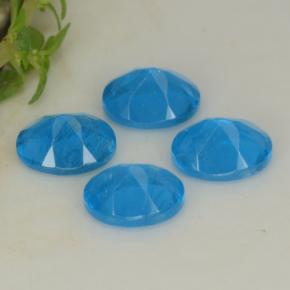 Gemas de apatita azul natural de 1,60 ct, corte óvalo, VS-SI