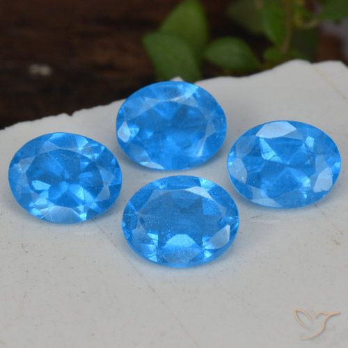 1.29ctw Natural Azul intenso Apatito, Ovalada, VS-SI