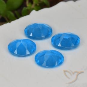 Gemas de Apatito Azul intenso natural de 1.40 ct, Ovalada, VS-SI
