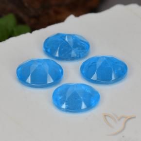 Gemas de Apatito Azul intenso natural de 1.41 ct, Ovalada, VS-SI