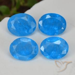 Gemas de Apatito Azul intenso natural de 1.43 ct, Ovalada, VS-SI