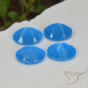 Gemas de Apatito Azul intenso natural de 1.43 ct, Ovalada, VS-SI