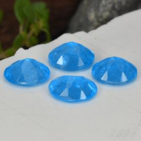 Gemas de apatita azul natural de 1,40 ct, corte óvalo, VS-SI