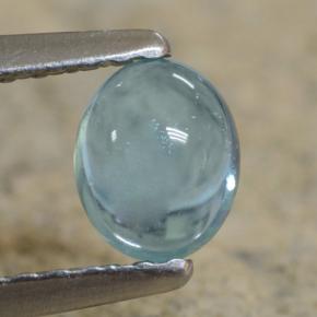 Apatita azul natural de 0,51 ct, corte óvalo, transparente