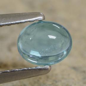 Apatita azul natural de 0,51 ct, corte óvalo, transparente