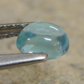 Apatita azul natural de 0,51 ct, corte óvalo, transparente