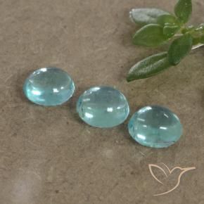 Gemas de Apatito Tono azul eléctrico natural de 1.10 ct, Ovalada, Transparente