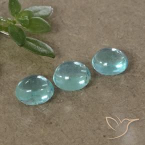 Gemas de Apatito Tono azul eléctrico natural de 1.10 ct, Ovalada, Transparente