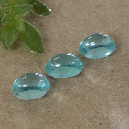1.14ctw Natural Azul medio Apatito, Ovalada, Transparente