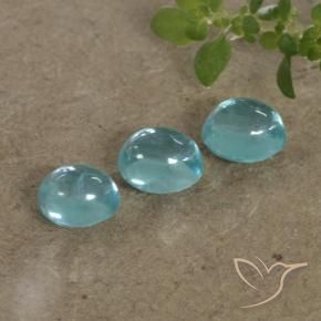 Gemas de Apatito Azul olímpico natural de 1.26 ct, Ovalada, Transparente