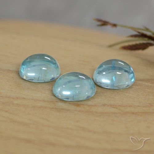 1.33ctw Natural Azul claro Apatito, Ovalada, Transparente