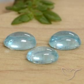 Gemas de Apatito Azul claro natural de 1.50 ct, Ovalada, Transparente