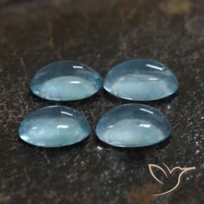 Gemas de Apatito Azul claro natural de 1.10 ct, Ovalada, Transparente