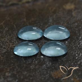 Gemas de Apatito Azul claro natural de 1.10 ct, Ovalada, Transparente