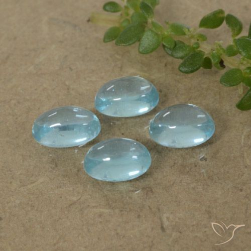 1.37ctw Natural Azul verdoso claro Apatito, Ovalada, Transparente