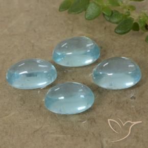 Gemas de Apatito Azul verdoso claro natural de 1.37 ct, Ovalada, Transparente