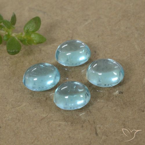 1.50ctw Natural Azul claro Apatito, Ovalada, Transparente