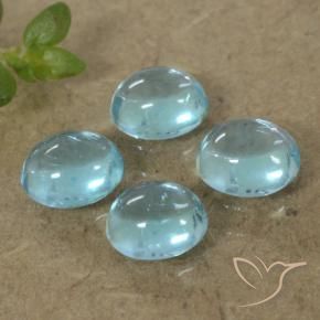 Gemas de Apatito Azul claro natural de 1.50 ct, Ovalada, Transparente