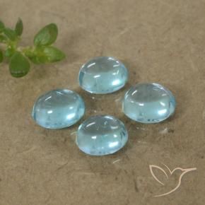 Gemas de Apatito Azul claro natural de 1.50 ct, Ovalada, Transparente