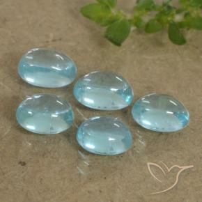 Gemas de Apatito Azul natural de 1.54 ct, Ovalada, Transparente