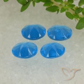 Gemas de Apatito Azul intenso natural de 1.34 ct, Ovalada, VS-SI