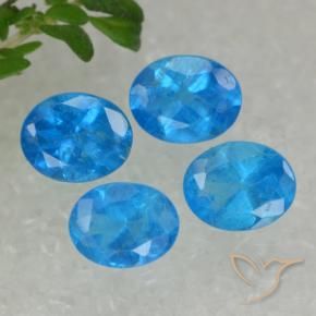 Gemas de Apatito Azul intenso natural de 1.57 ct, Ovalada, VS-SI