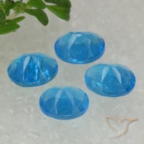 Gemas de Apatito Azul intenso natural de 1.57 ct, Ovalada, VS-SI