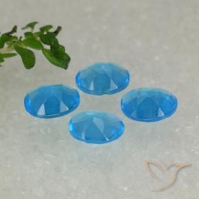 Gemas de Apatito Azul medio natural de 1.32 ct, Ovalada, VS-SI