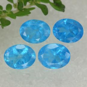 Gemas de Apatito Azul natural de 1.43 ct, Corte Óvalo, VS-SI