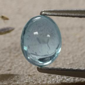 Apatita azul natural de 0,94 ct, corte óvalo, transparente