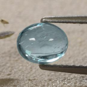 Apatita azul natural de 0,94 ct, corte óvalo, transparente