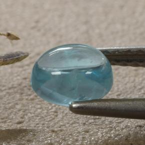 Apatita azul natural de 0,94 ct, corte óvalo, transparente