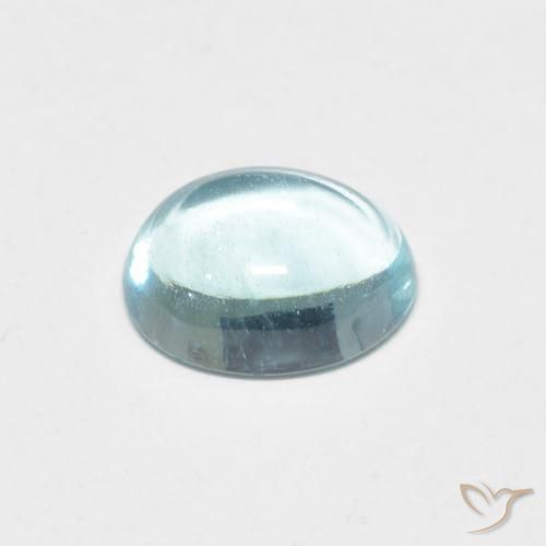 Apatito Verde-azul claro natural de 1.21 ct, Ovalada, Transparente